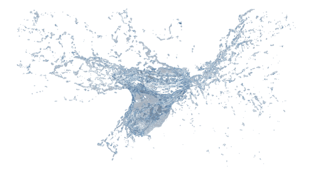 Water Splash with Droplets png