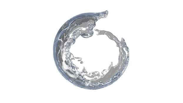 Water Splash with Droplets png