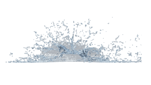 Water Splash with Droplets png