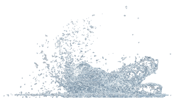 Water Splash with Droplets png