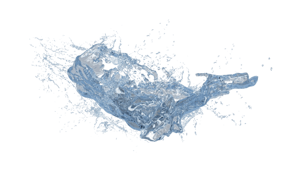 Water Splash with Droplets png