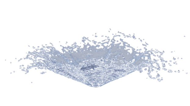 Water Splash with Droplets png