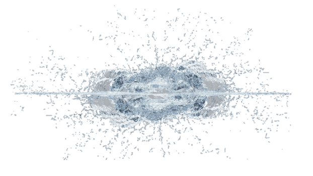 Water Splash with Droplets png