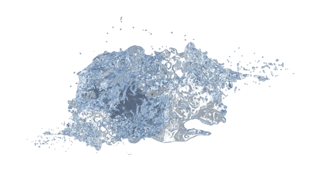 Water Splash with Droplets png