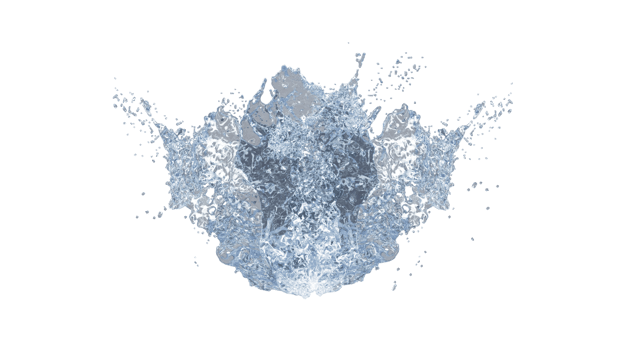 Water Splash with Droplets png