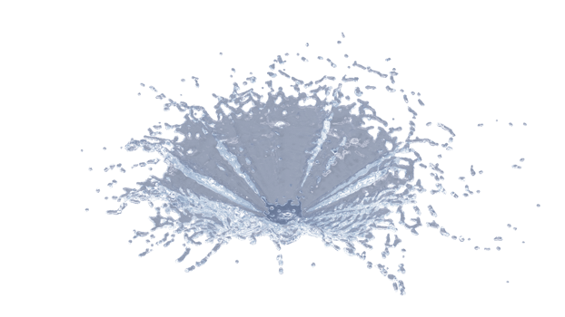 Water Splash with Droplets png