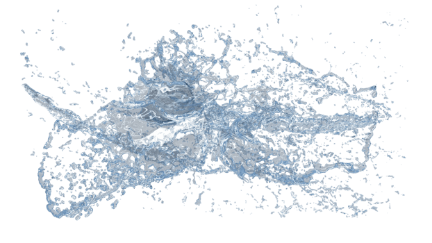 Water Splash with Droplets png