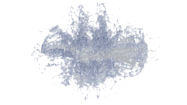 Water Splash with Droplets png