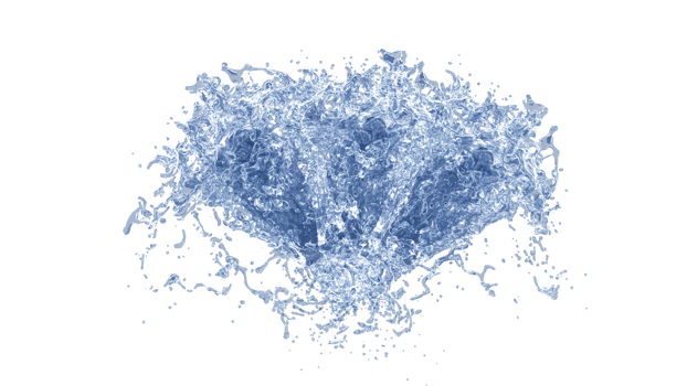 Water Splash with Droplets png