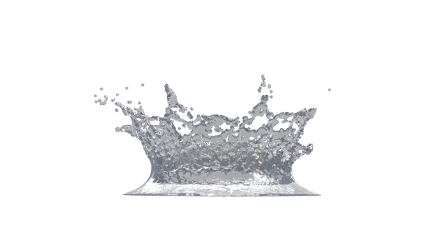 Water Splash with Droplets png