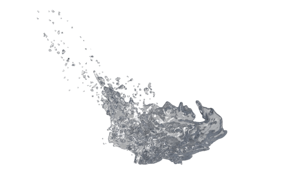Water Splash with Droplets png