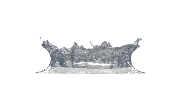 Water Splash with Droplets png
