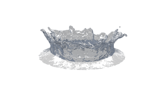 Water Splash with Droplets png