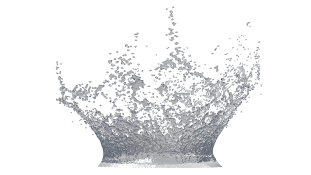 Water Splash with Droplets png