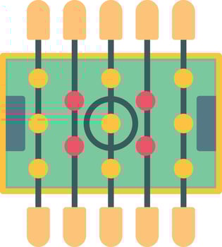 Table Football Flat Icon vector