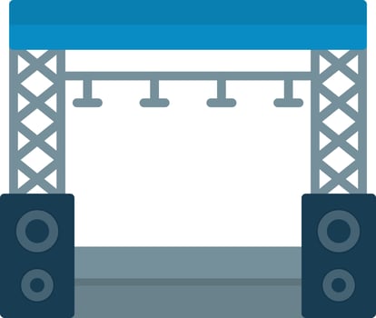 Stage Flat Icon vector