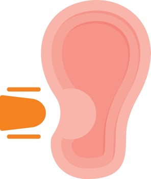 Ear Plug Flat Icon vector