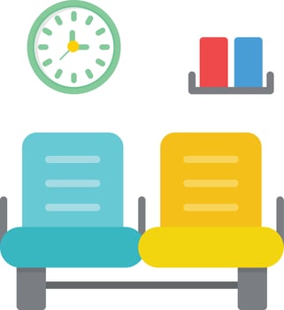 Waiting Room Flat Icon vector