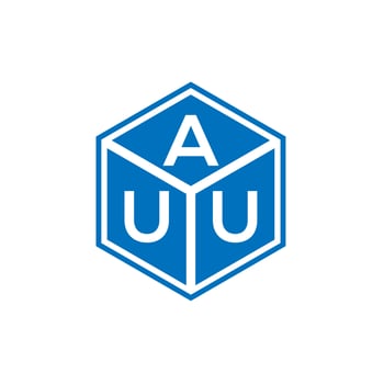 AUU letter logo design on black background. AUU creative initials letter logo concept. AUU letter design. vector