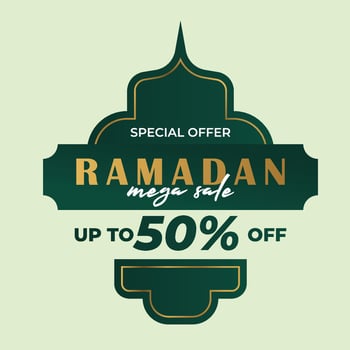 abstract Islamic sale banner vector