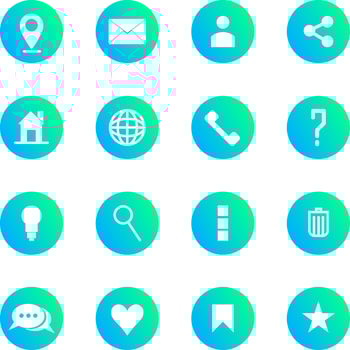 set icon bussines for web vector
