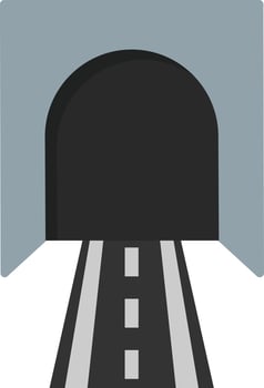 Tunnel Flat Icon vector