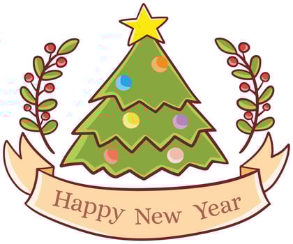 Christmas Cartoon Illustration Cute Kawaii Character Anime vector