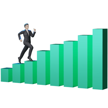 green stock trading chart business man stock chart 3d illustration of the trading market png
