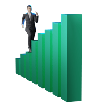 green stock trading chart business man stock chart 3d illustration of the trading market png