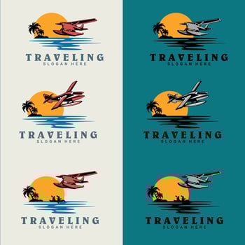 Travel logo template. Airplane logo. travel agency and tour guide vector