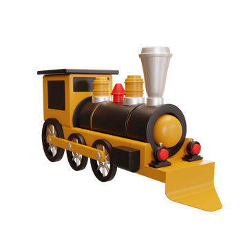 train toys illustration 3d png