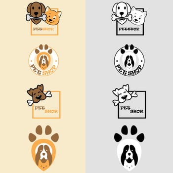 PetShop Logo. can use animal clinics, petshop and veterinarian vector