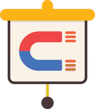 Magnet Presentation Flat Icon vector