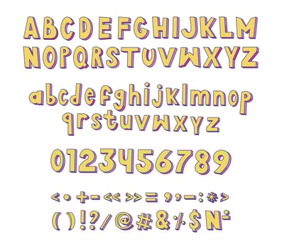 Vector Colorful Font