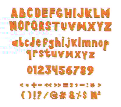 Vector Colorful Font
