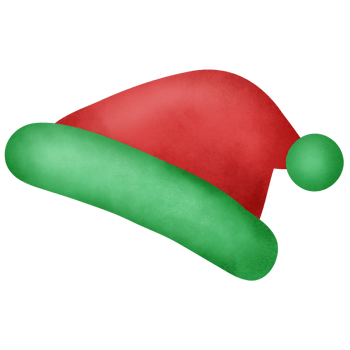 Christmas hat in watercolor style. png