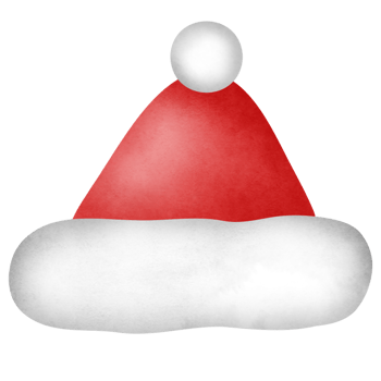 Christmas hat in watercolor style. png