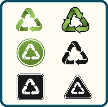 Recycle icon set. Recycle vector symbols