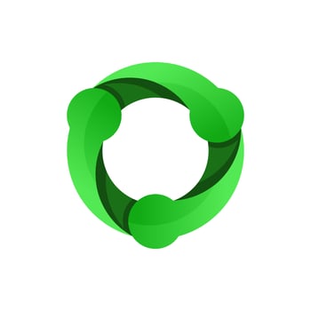 Green recycling logo. recycling icon. Recycled eco vector. Recycle arrows ecology symbol. Recycled cycle arrow. environmental symbol. V vector