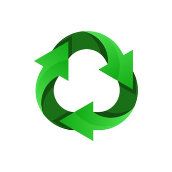 Green recycling logo. recycling icon. Recycled eco vector. Recycle arrows ecology symbol. Recycled cycle arrow. environmental symbol. V vector