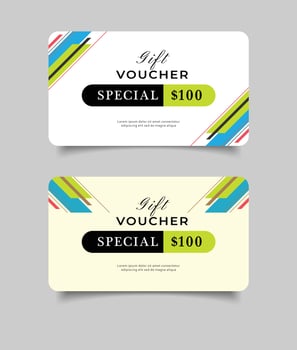 gift voucher card template vector