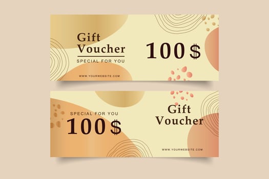 gift voucher card template vector
