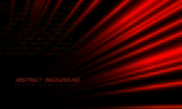 Abstract red light fast zoom speed on black design modern luxury futuristic technology background vector
