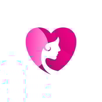 Women logo. Women's day celebrations. Women and love logo. Women icon vector illustration.