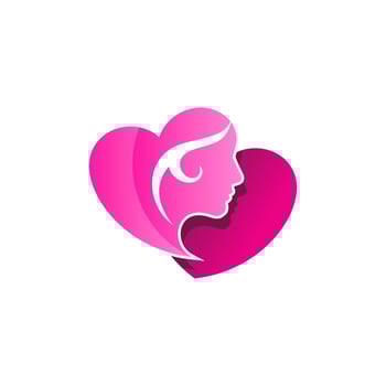Women logo. Women's day celebrations. Women and love logo. Women icon vector illustration.