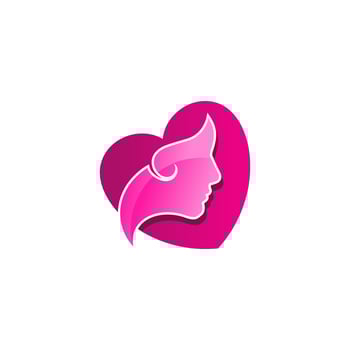 Women logo. Women's day celebrations. Women and love logo. Women icon vector illustration.