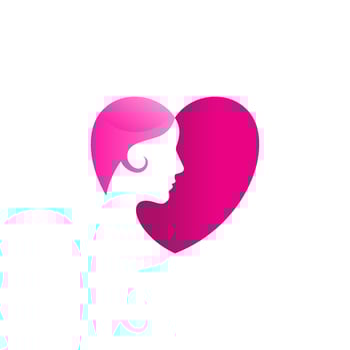 Women logo. Women's day celebrations. Women and love logo. Women icon vector illustration.