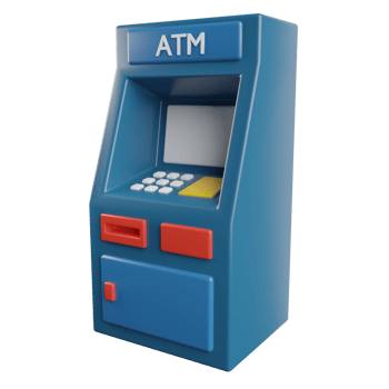 ATM Machine 3D Illustration png