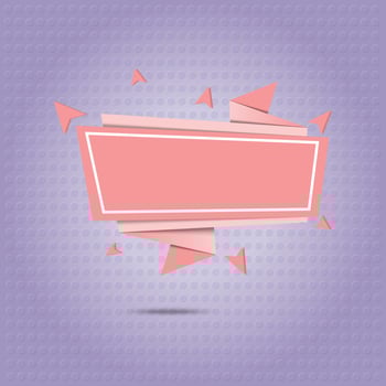 origami speech bubble vector