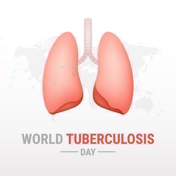 World Tuberculosis day on white background vector